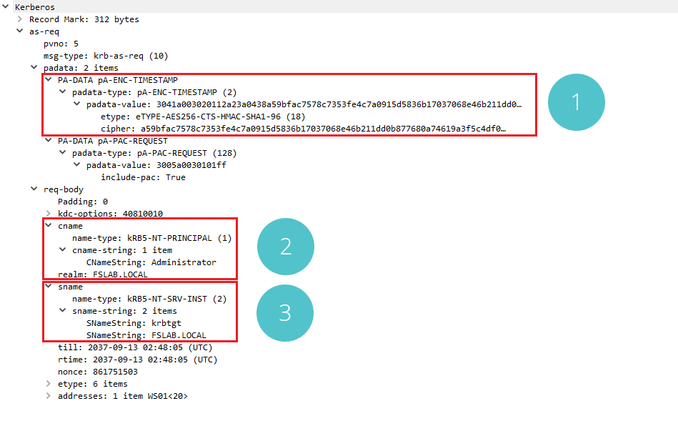 AS-REQ Packet Capture